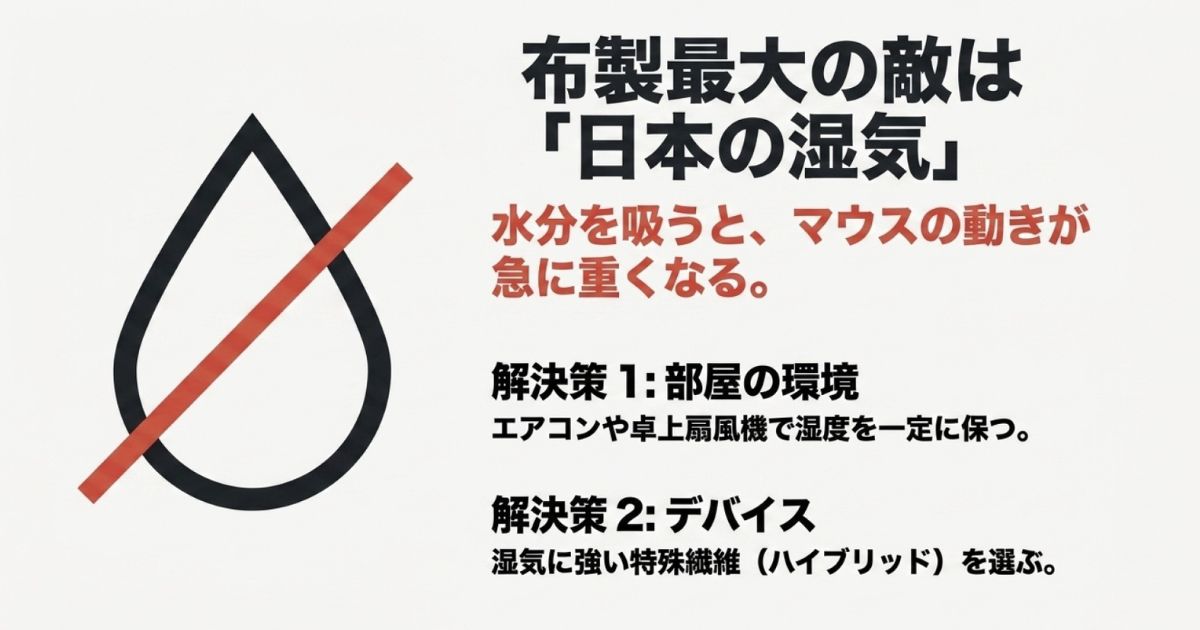 布製マウスパッドの最大の敵である日本の湿気とその対策