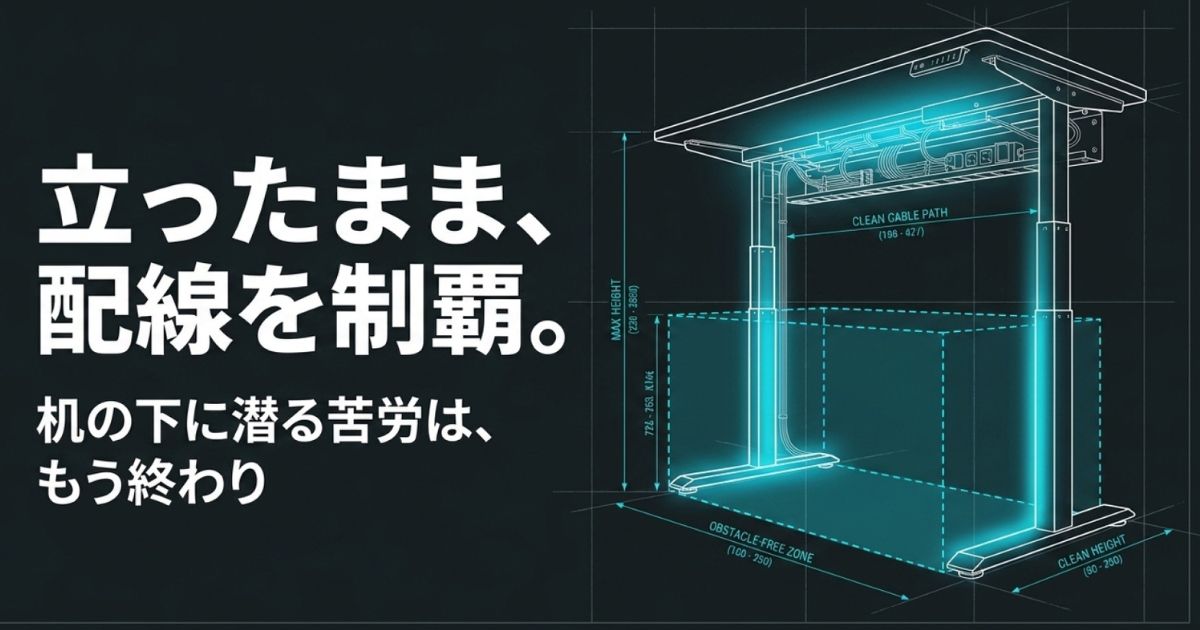 立ったまま行える簡単なケーブルマネジメントと配線整理