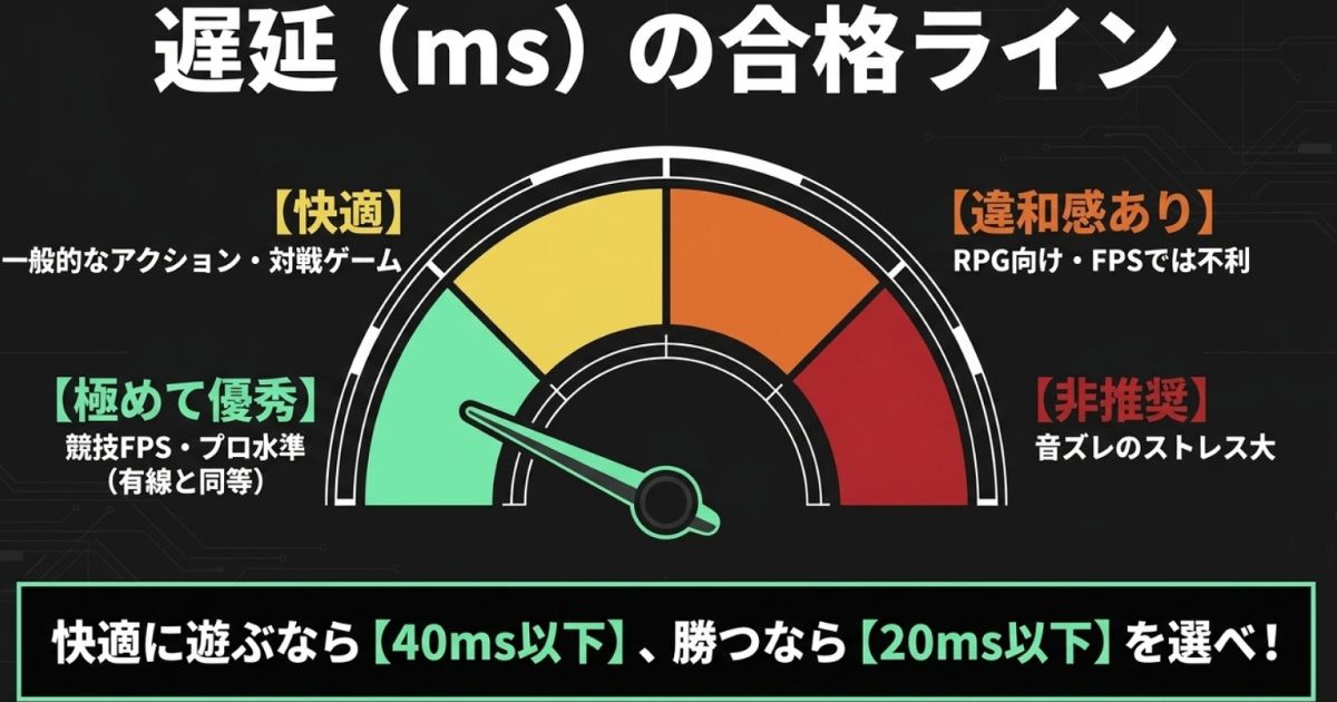 ゲーミングイヤホンにおける遅延（レイテンシー）の合格ラインと体感レベル