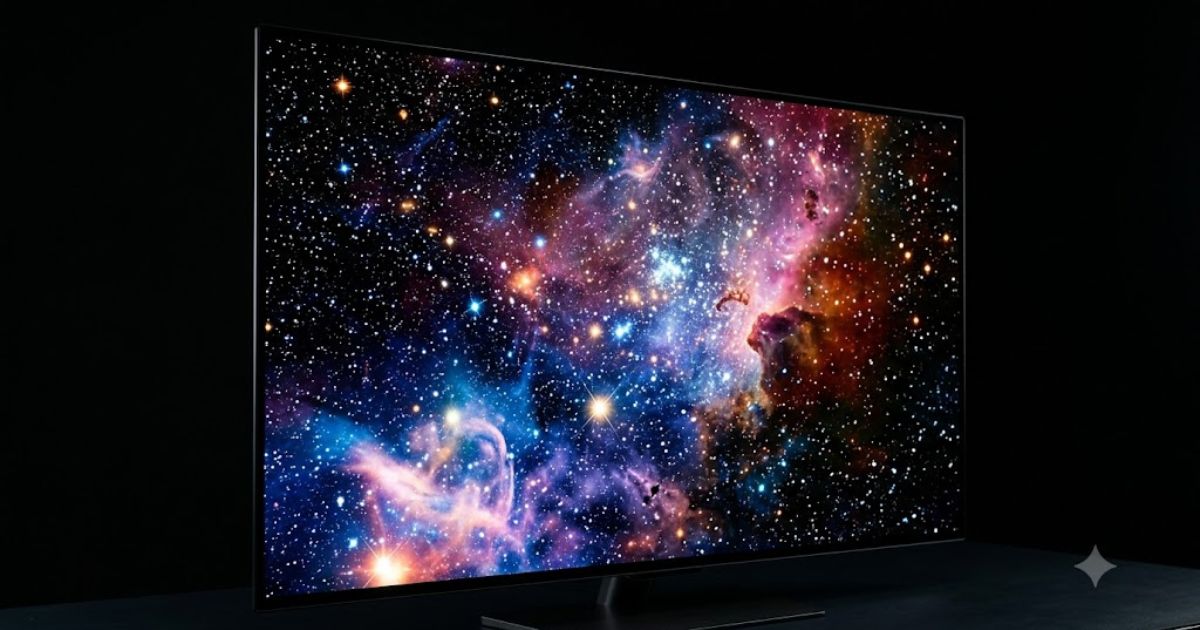 完全な黒と極限のコントラストを表現するハイエンド有機ELゲーミングモニターの美しい映像