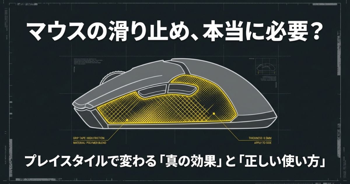 マウスの滑り止め、本当に必要？プレイスタイルで変わる真の効果と正しい使い方