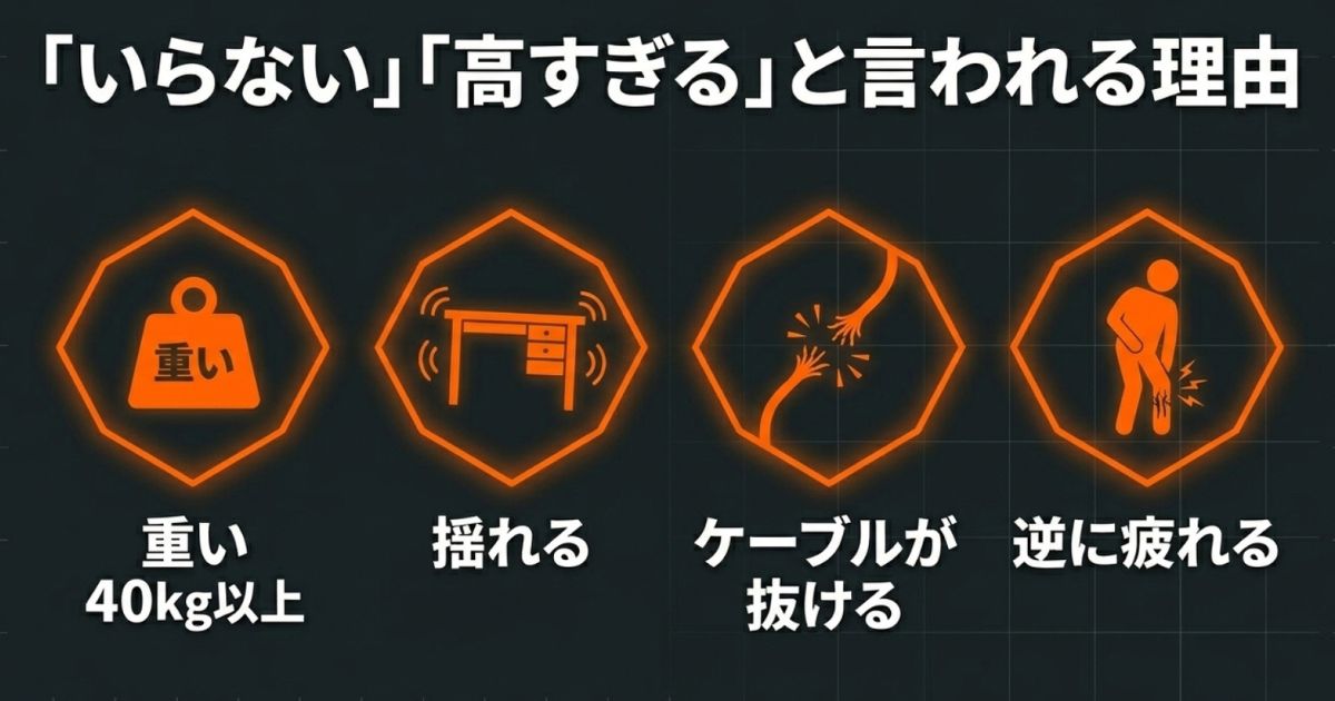 昇降デスクがいらない・高すぎると言われる理由とデメリット