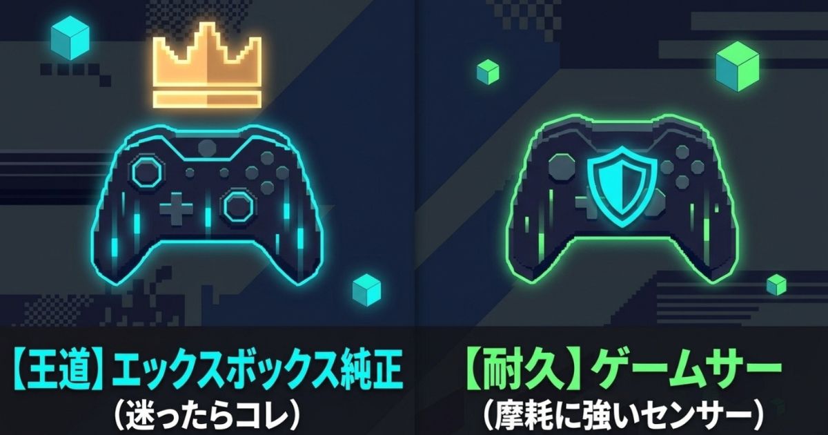 王道のXbox純正コントローラーと高耐久なGameSirコントローラーの紹介
