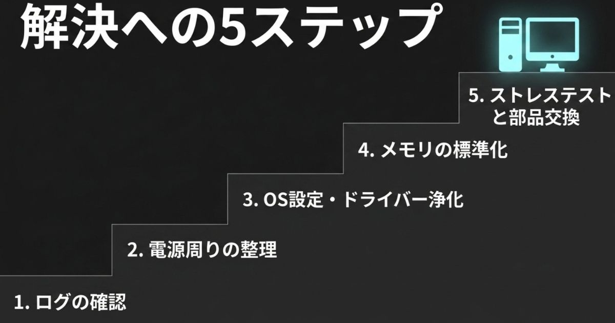 ログ確認からストレステストまで、KP41病解決に向けたロードマップの5ステップ