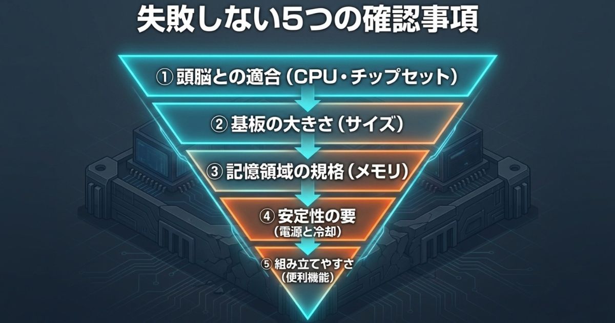 マザーボード選びで失敗しないための5つのチェックポイント