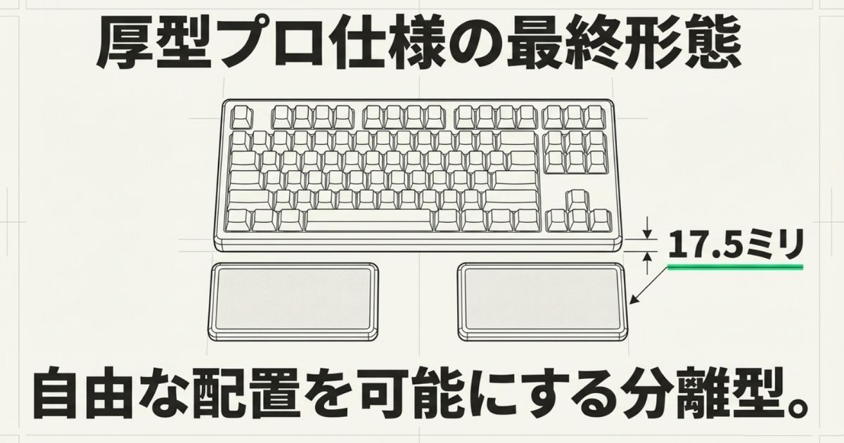 厚さ17.5ミリでHHKBなどのプロ仕様キーボードに最適なPFU製分離型パームレスト