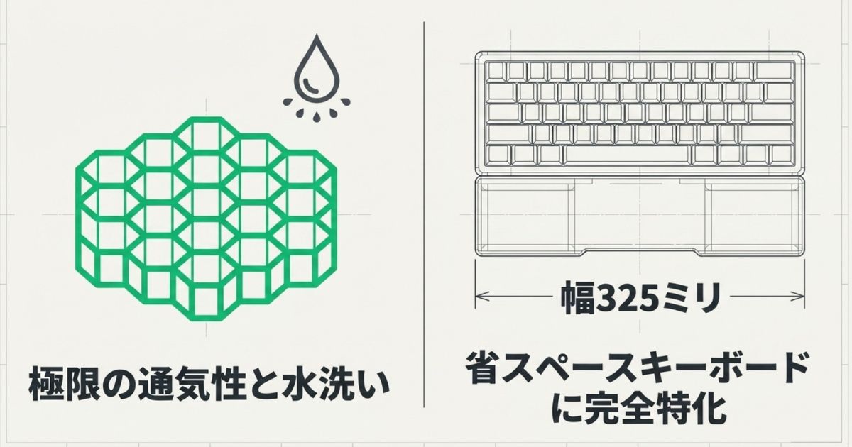 ハニカム構造で極限の通気性を持ち水洗い可能なサンワサプライ製TPEパームレスト