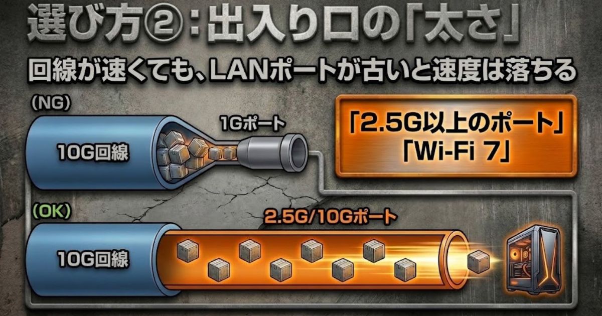 通信の高速化に必要なマルチギガポートとWi-Fi 7