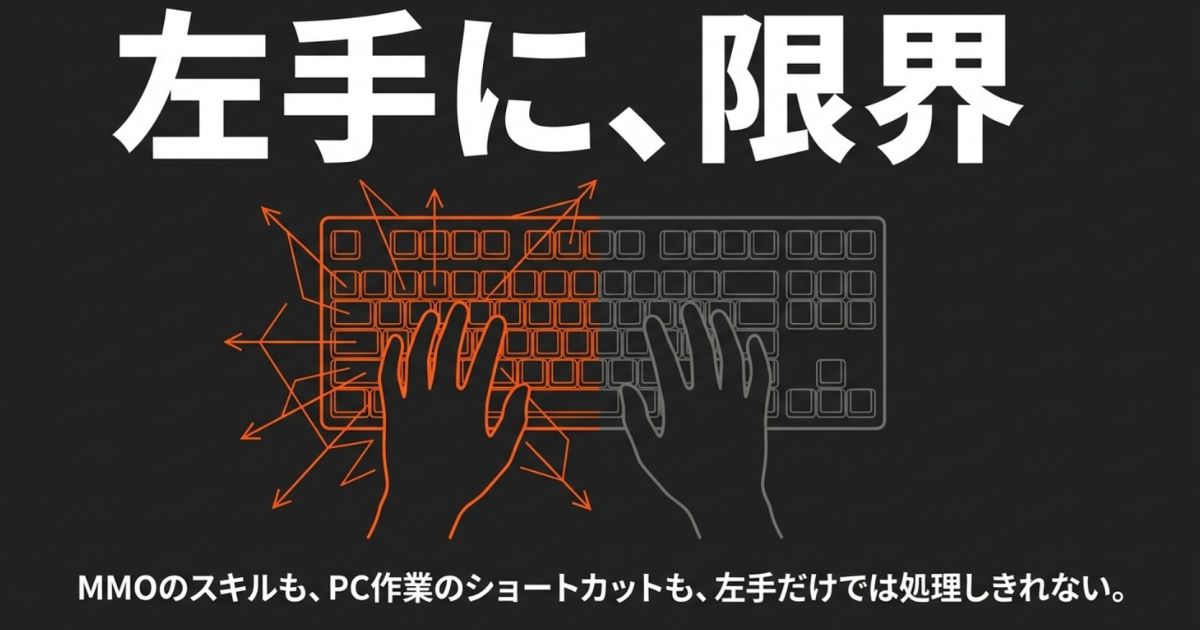 左手に限界。右手親指を最強の武器にし、PC作業やゲームの効率を飛躍させる多ボタンの力。