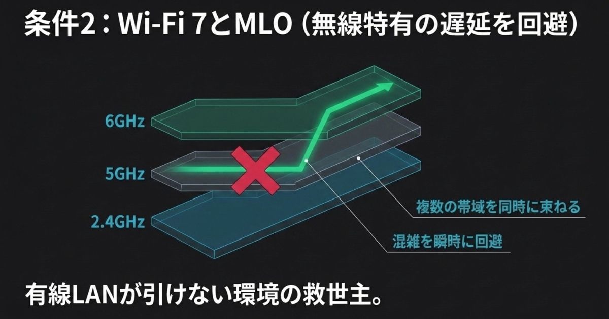 複数の帯域を同時に束ねて混雑を瞬時に回避するWi-Fi 7のMLO技術